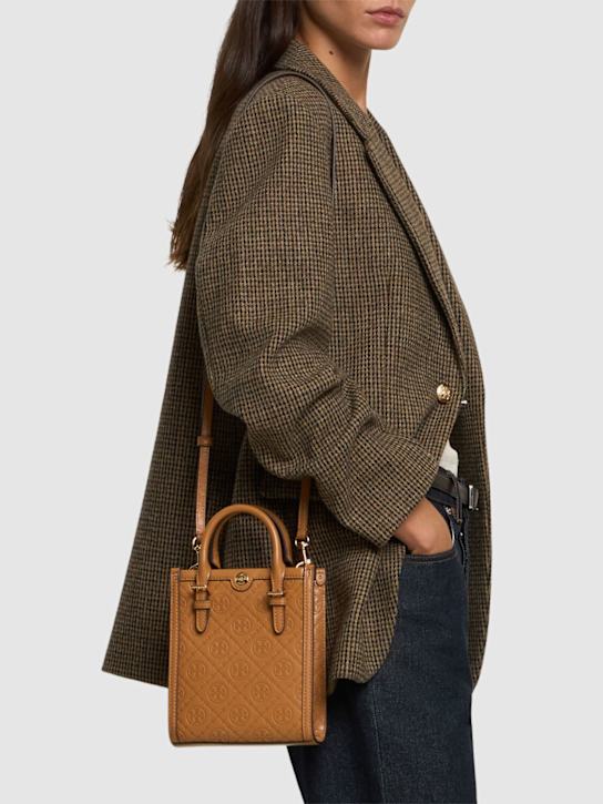 Tory Burch: Mini N/S T Monogram leather bag - women_1 | Luisa Via Roma
