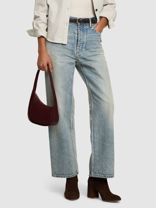 Stuart Weitzman: 85mm Flareblock suede ankle boots - women_1 | Luisa Via Roma