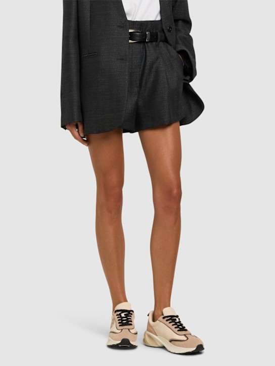 Tory Burch: 30mm Good Luck leather sneakers - women_1 | Luisa Via Roma