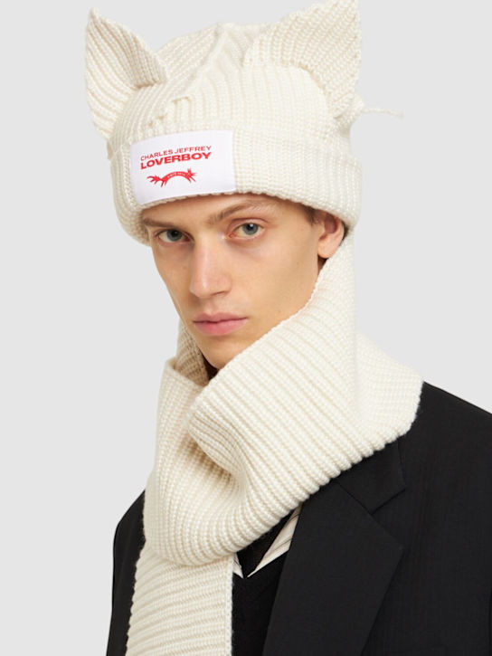 Charles Jeffrey LOVERBOY: Chunky ears beanie w/ scarf - women_1 | Luisa Via Roma