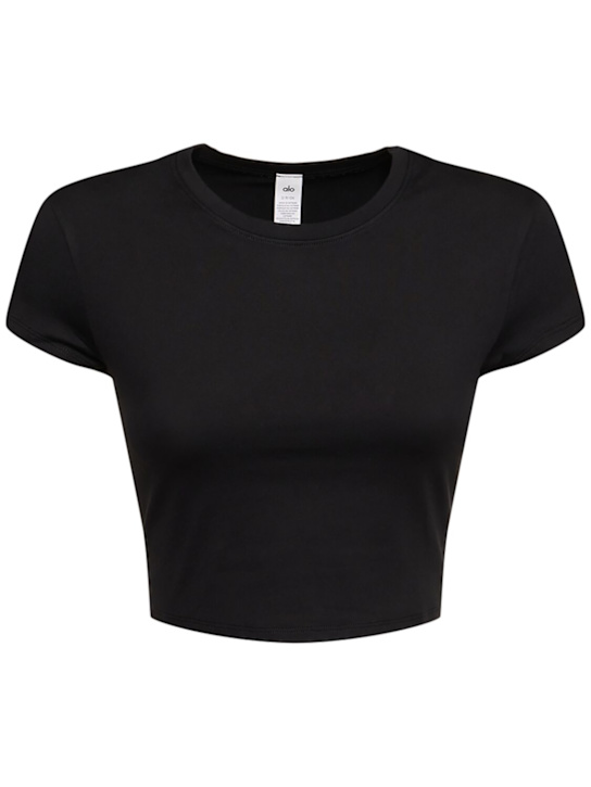 Alo Yoga: Alosoft Finesse short sleeve t-shirt - women_0 | Luisa Via Roma
