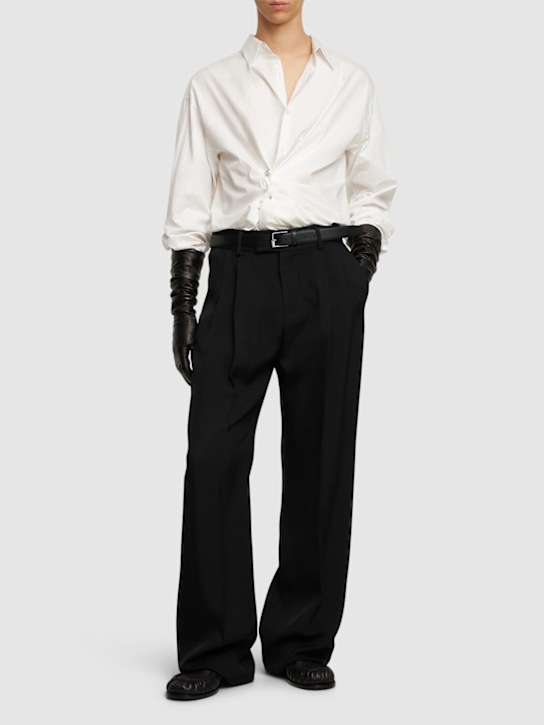 Dries Van Noten: Coulter cotton poplin pin closure shirt - men_1 | Luisa Via Roma