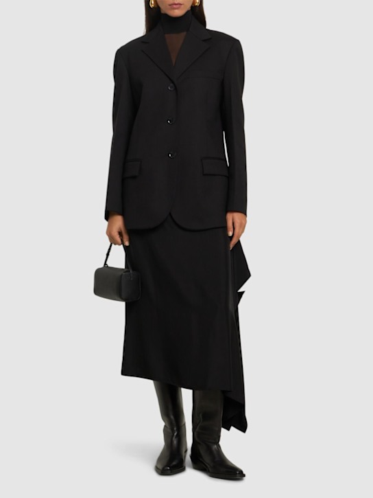 Proenza Schouler: Archer wool twill suiting blazer - Black - women_1 | Luisa Via Roma
