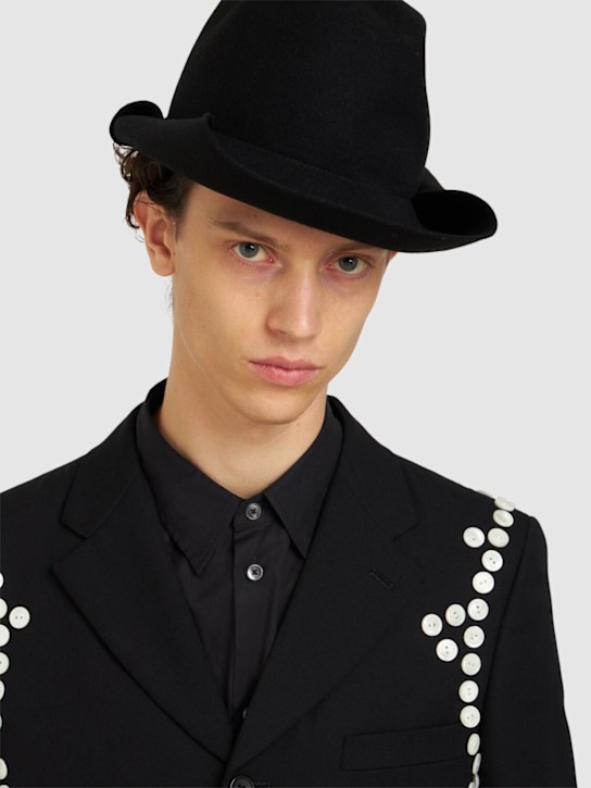 Yohji Yamamoto: Roll brim wool hat - men_1 | Luisa Via Roma
