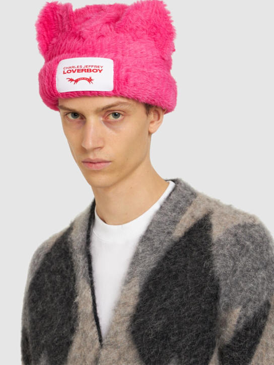 Charles Jeffrey LOVERBOY: Fluffy chunky ears beanie - men_1 | Luisa Via Roma