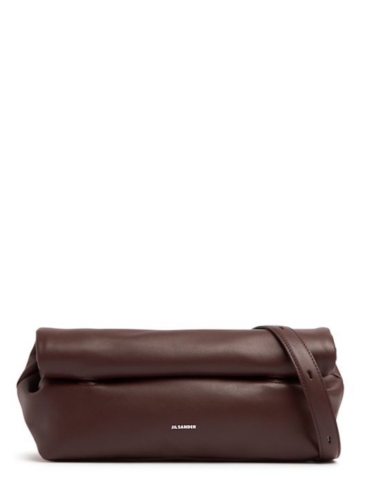 Jil Sander: Small Rollup soft leather shoulder bag - women_0 | Luisa Via Roma