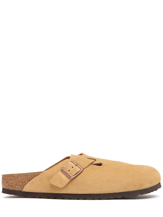 BIRKENSTOCK: Boston soft suede mules - men_0 | Luisa Via Roma
