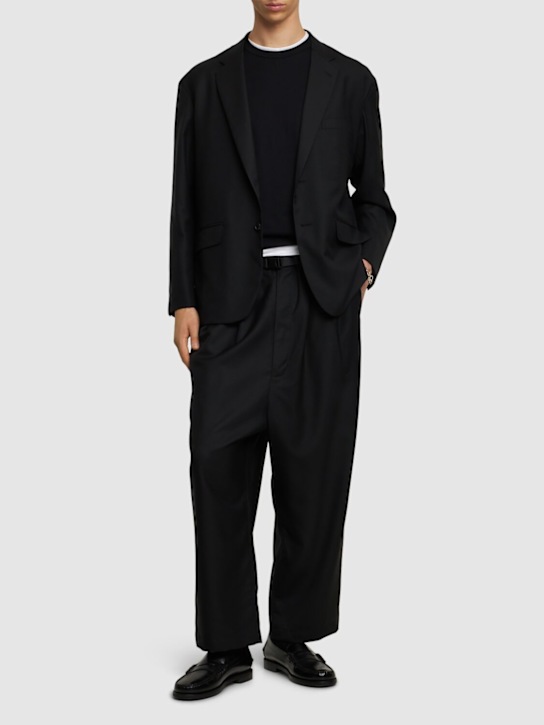 Comme des Garçons Homme: Einreihiger Blazer aus Wolle - men_1 | Luisa Via Roma