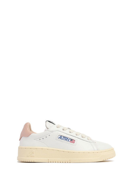 Autry: Sneakers Dallas in pelle - Bianco/Rosa - kids-girls_0 | Luisa Via Roma