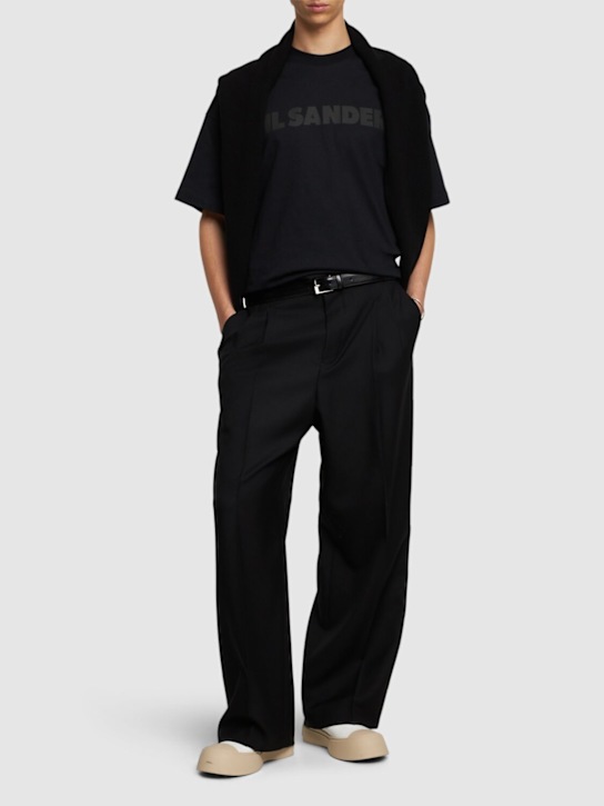 Jil Sander: Jil Sander logo t-shirt - men_1 | Luisa Via Roma