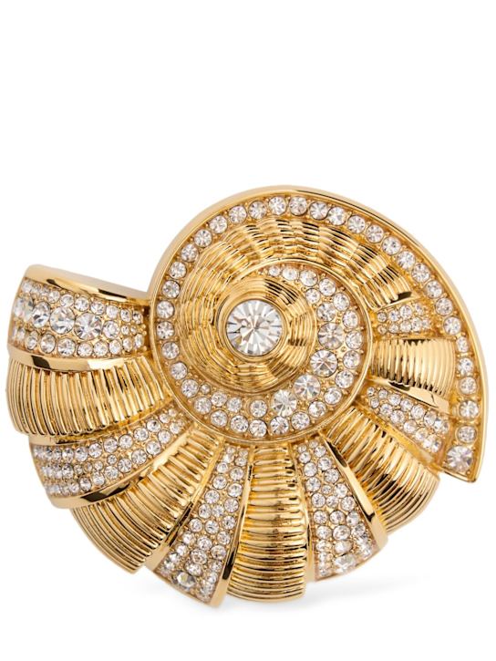 Balmain: Snail brooch w/ crystals - women_0 | Luisa Via Roma