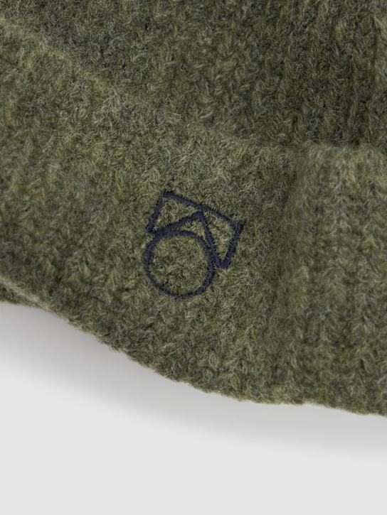 Main Story: Embroidered wool blend knit beanie - Dark Green - kids-boys_1 | Luisa Via Roma