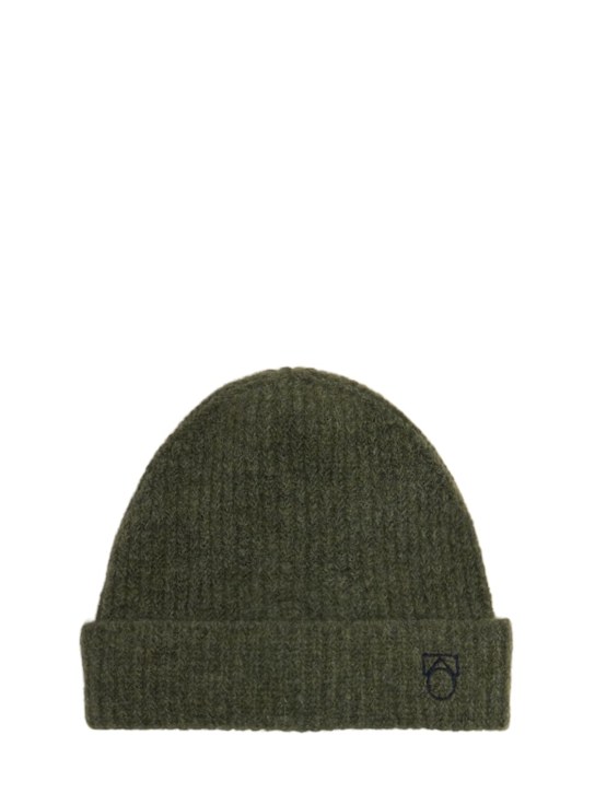 Main Story: Embroidered wool blend knit beanie - Dark Green - kids-boys_0 | Luisa Via Roma