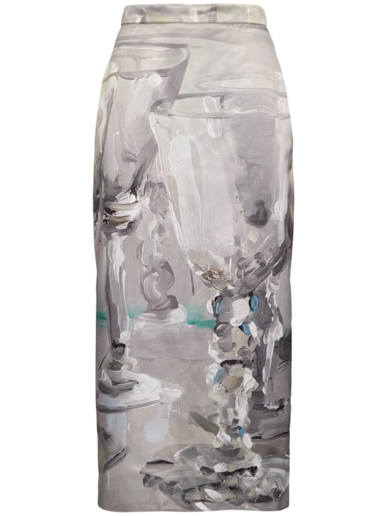 MSGM: Printed maxi skirt - women_0 | Luisa Via Roma