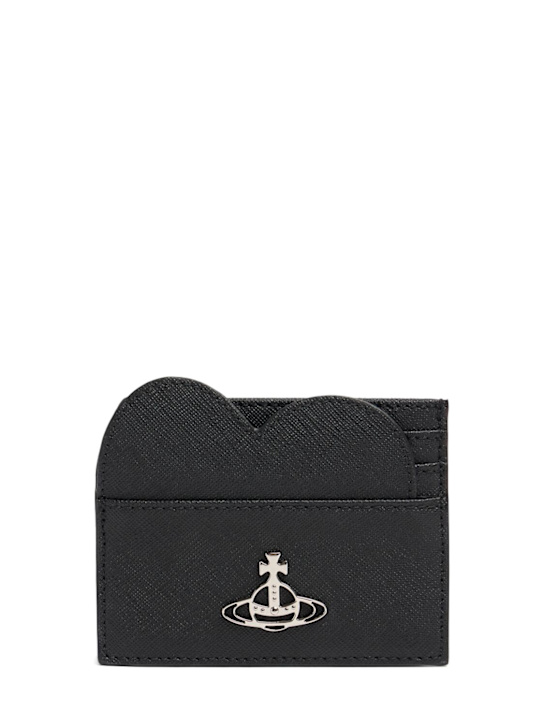 Vivienne Westwood: Heart saffiano leather card holder - women_0 | Luisa Via Roma
