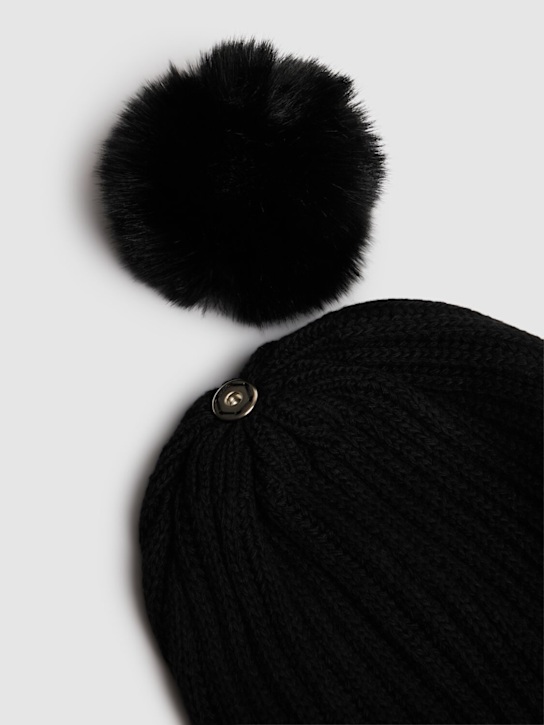 Bogner: Ranya1 wool blend beanie - Black - women_3 | Luisa Via Roma