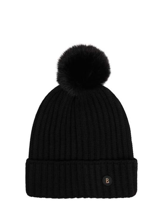 Bogner: Ranya1 wool blend beanie - Black - women_0 | Luisa Via Roma
