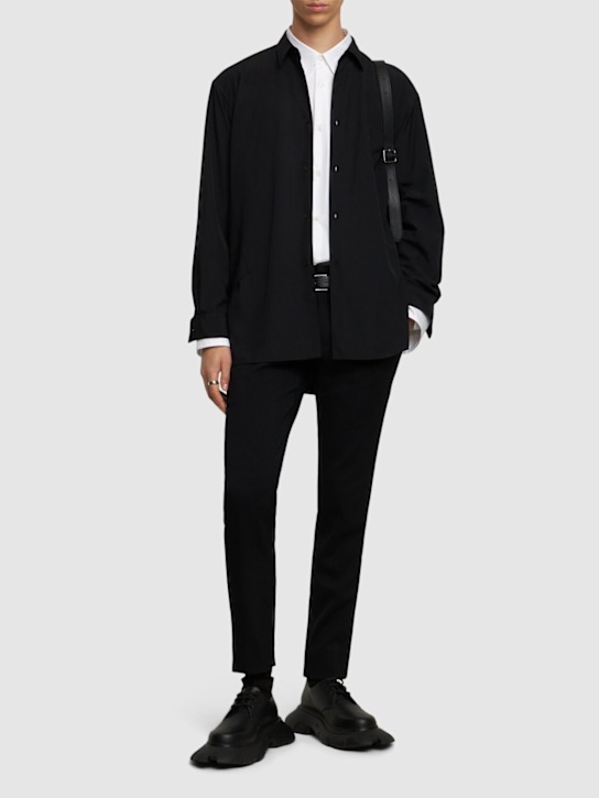 Comme des Garçons Homme Plus: Asymmetric fluid shirt - men_1 | Luisa Via Roma
