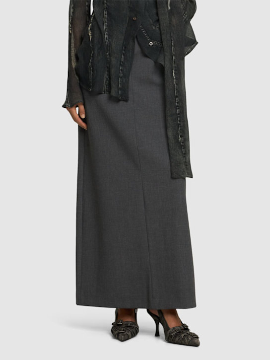 Acne Studios: 85mm Brandan leather slingback pumps - women_1 | Luisa Via Roma