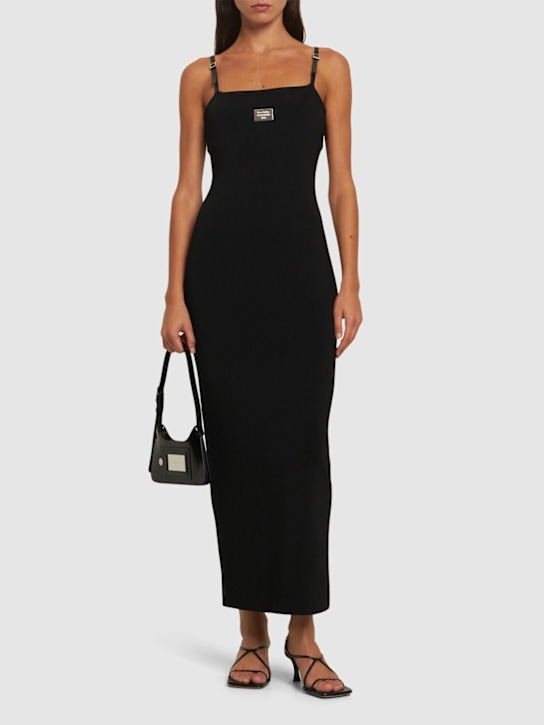 Ribbed stretch viscose midi dress - Acne Studios - Women  | Luisaviaroma