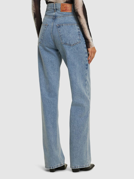 Y/PROJECT: Denim cutout high rise wide jeans - women_2 | Luisa Via Roma