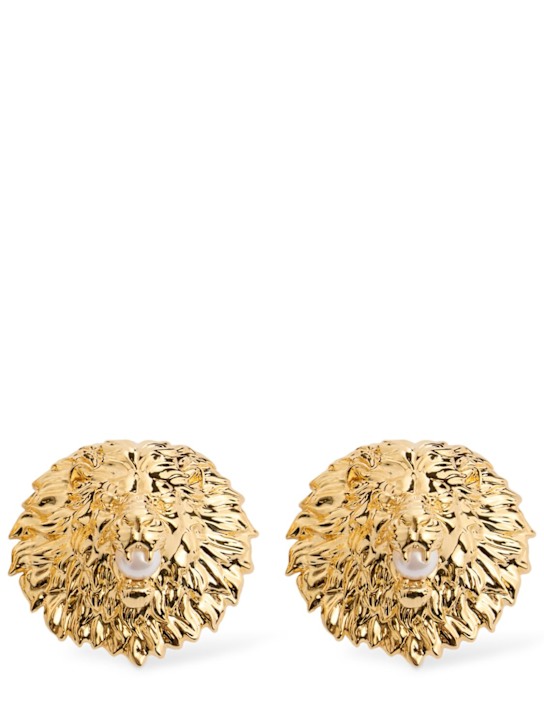 Balmain: Lion clip-on earrings - women_0 | Luisa Via Roma