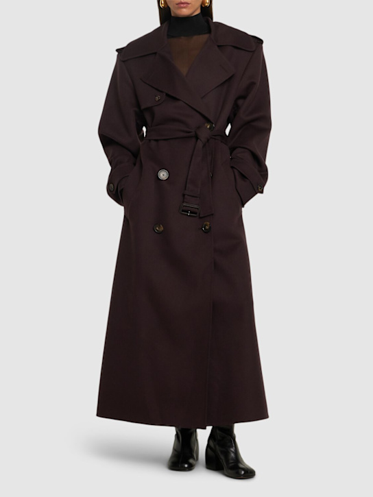 Stella McCartney: Wool long trench coat - women_1 | Luisa Via Roma