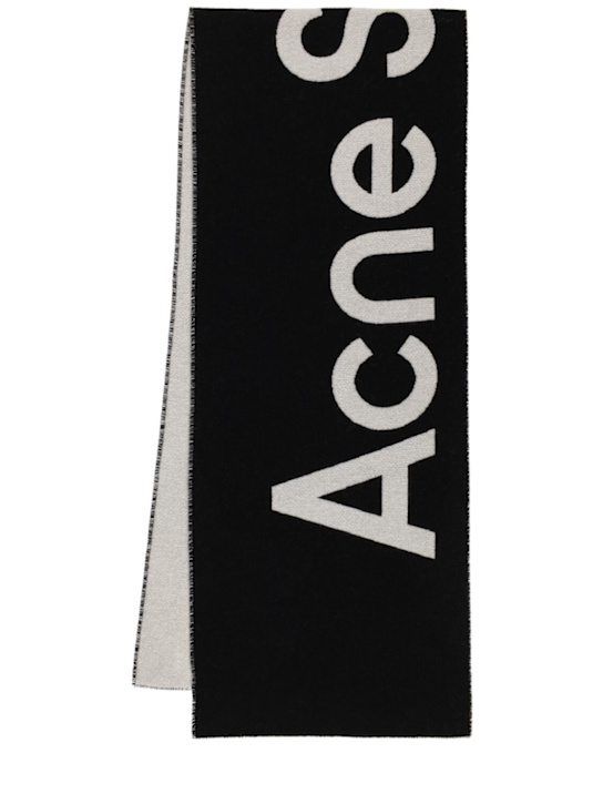 Acne Studios: Toronty logo wool blend scarf - women_0 | Luisa Via Roma