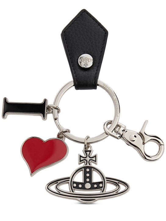 Vivienne Westwood: I Love Orb leather key holder - women_0 | Luisa Via Roma