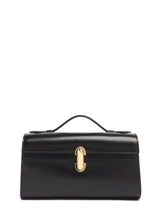 Savette: Symmetry brushed leather pochette - women_0 | Luisa Via Roma