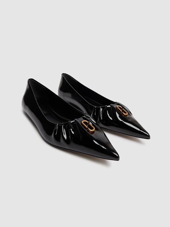 Marc Jacobs: Ballerines en cuir The Pointy Toe 10 mm - Noir - women_2 | Luisa Via Roma
