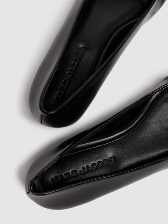 Marc Jacobs: Ballerines en cuir The Pointy Toe 10 mm - Noir - women_3 | Luisa Via Roma