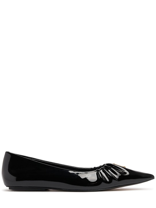 Marc Jacobs: Ballerines en cuir The Pointy Toe 10 mm - Noir - women_0 | Luisa Via Roma