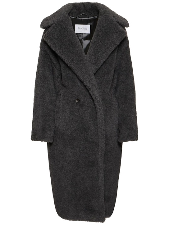 Max Mara: Teddy wool blend long coat - women_0 | Luisa Via Roma