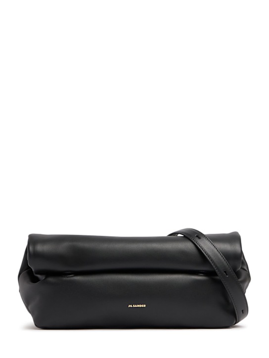 Jil Sander: Small Rollup soft leather shoulder bag - women_0 | Luisa Via Roma