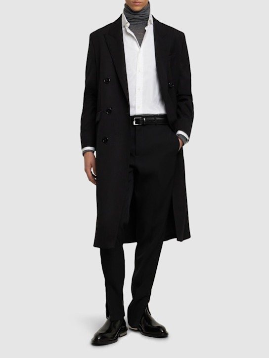 Jil Sander: Sharp wool gabardine pants - men_1 | Luisa Via Roma