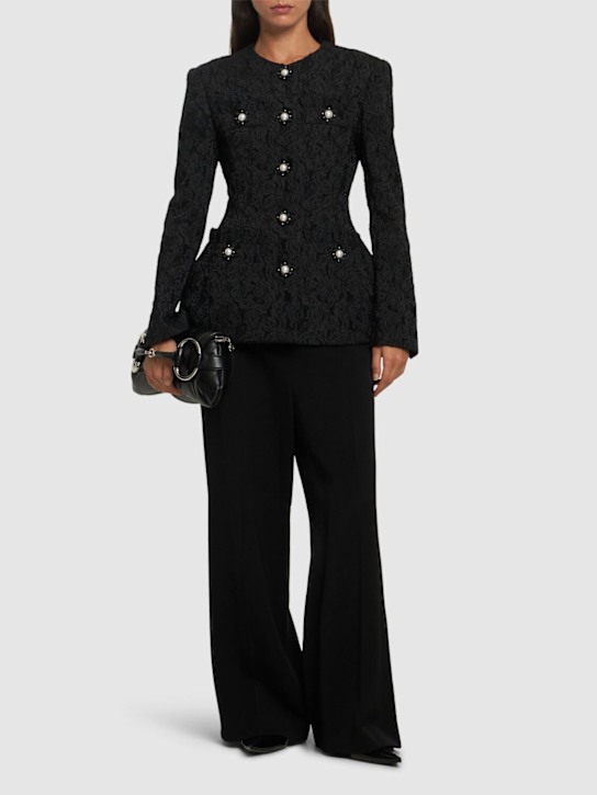 Le Fame: Woven jacquard corset jacket - women_1 | Luisa Via Roma