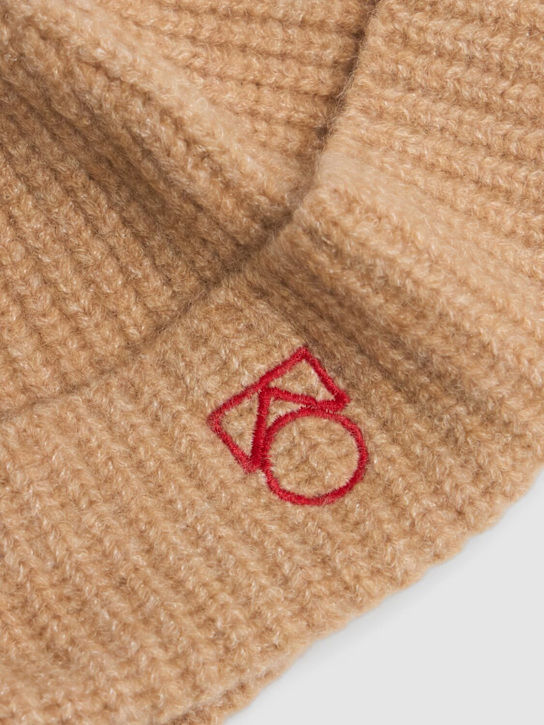 Main Story: Embroidered wool blend knit beanie - Light Brown - kids-boys_1 | Luisa Via Roma