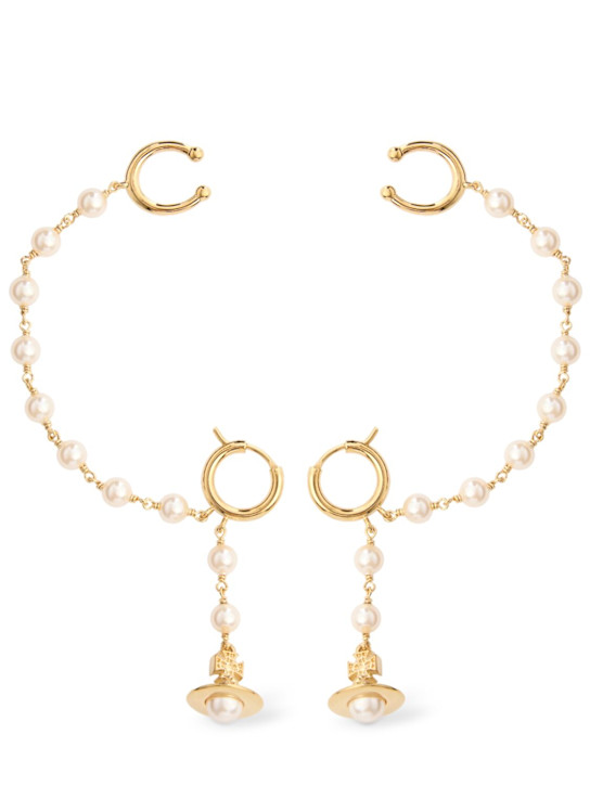 Vivienne Westwood: Samara faux pearl ear cuff earrings - women_0 | Luisa Via Roma