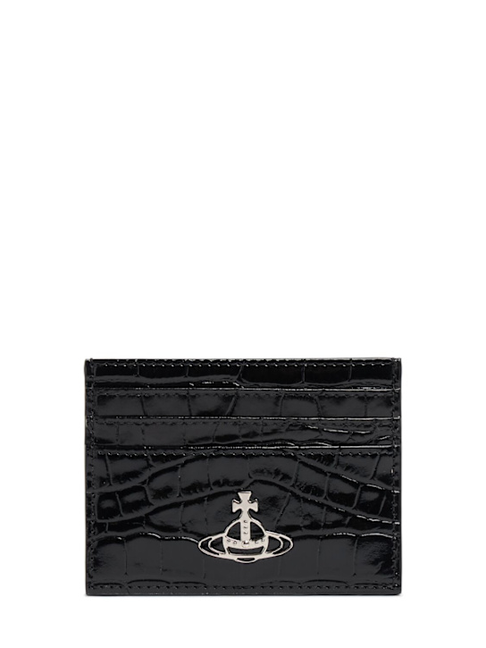 Vivienne Westwood: Logo embossed leather card holder - women_0 | Luisa Via Roma