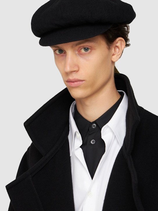 Yohji Yamamoto: Casket classical wool hat - men_1 | Luisa Via Roma