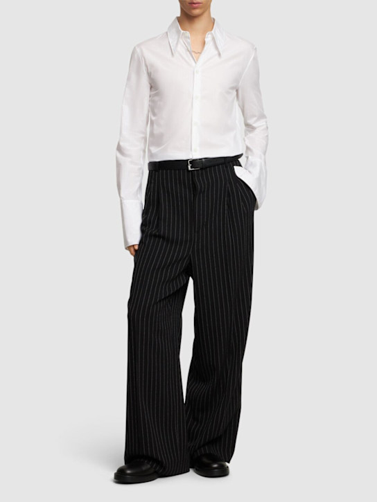 Ann Demeulemeester: Joren fitted cotton poplin shirt - men_1 | Luisa Via Roma
