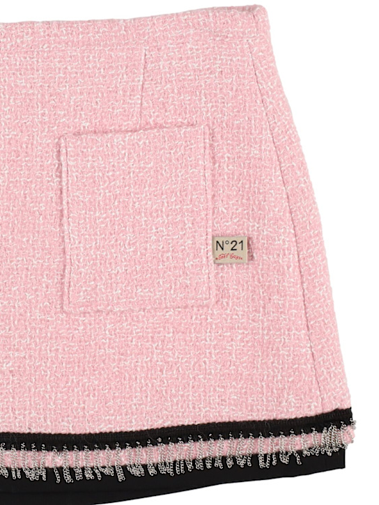 N°21: Minigonna in bouclé di misto lana - Rosa - kids-girls_1 | Luisa Via Roma