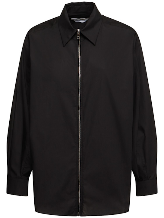MSGM: Poplin shirt w/ zip - women_0 | Luisa Via Roma