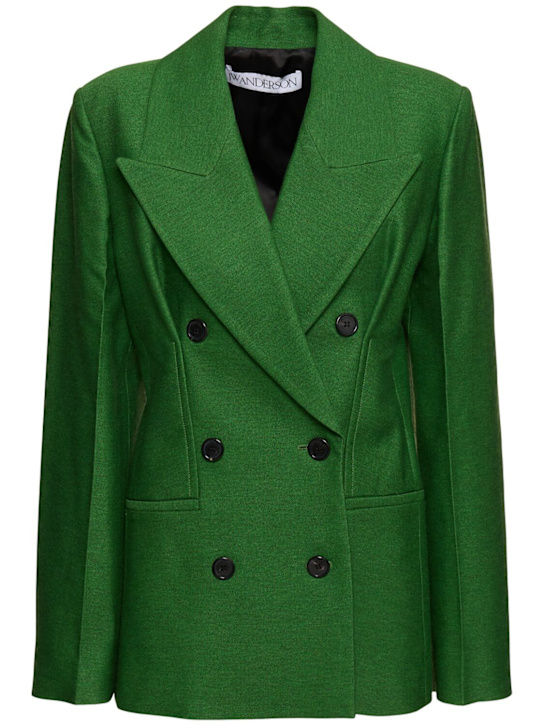 JW Anderson: Tailored viscose double breast blazer - women_0 | Luisa Via Roma