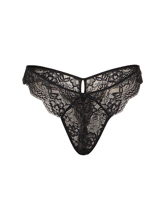 Fleur Du Mal: Naomi lace thong - women_0 | Luisa Via Roma