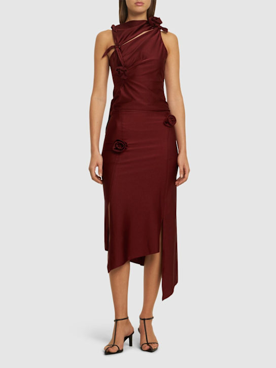 Coperni: Flower jersey midi skirt - women_1 | Luisa Via Roma