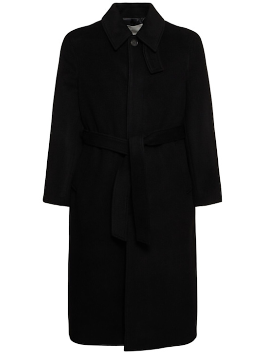 Dunst: Unisex belted wool mac coat - men_0 | Luisa Via Roma