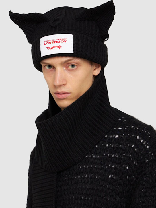 Charles Jeffrey LOVERBOY: Chunky ears beanie w/ scarf - women_1 | Luisa Via Roma