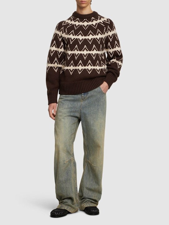 After Pray: Odin jacquard knit sweater - men_1 | Luisa Via Roma